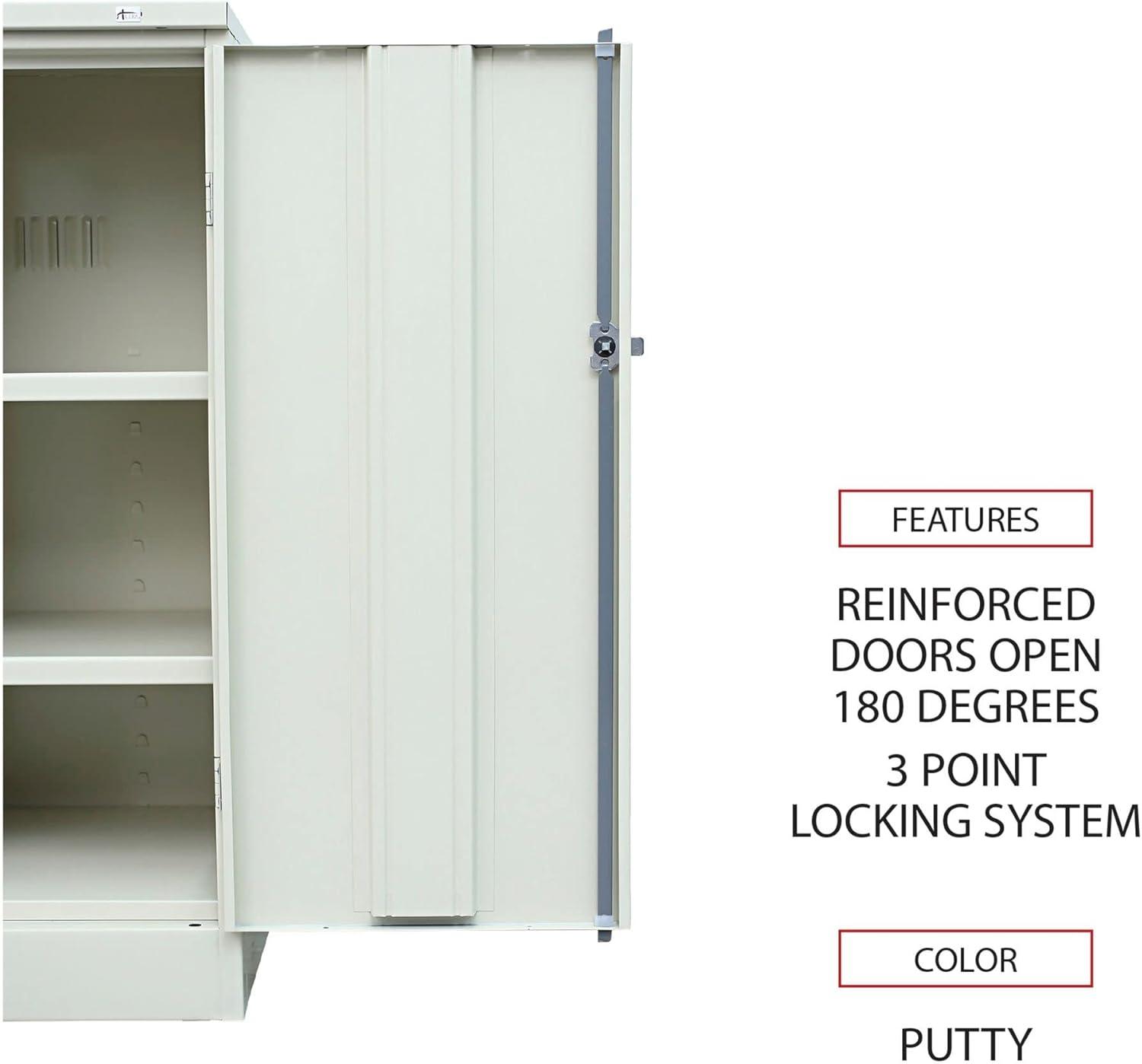 Alera® Assembled 42" High, 2 Shelf Storage Cabinet
