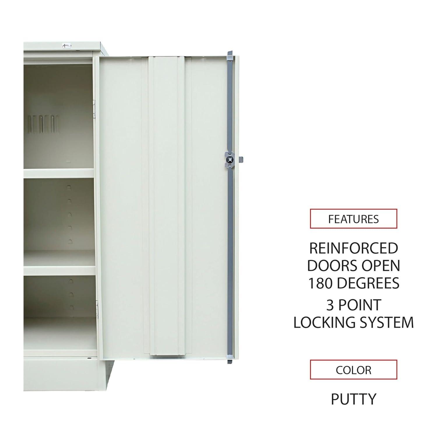 Alera® Assembled 42" High, 2 Shelf Storage Cabinet