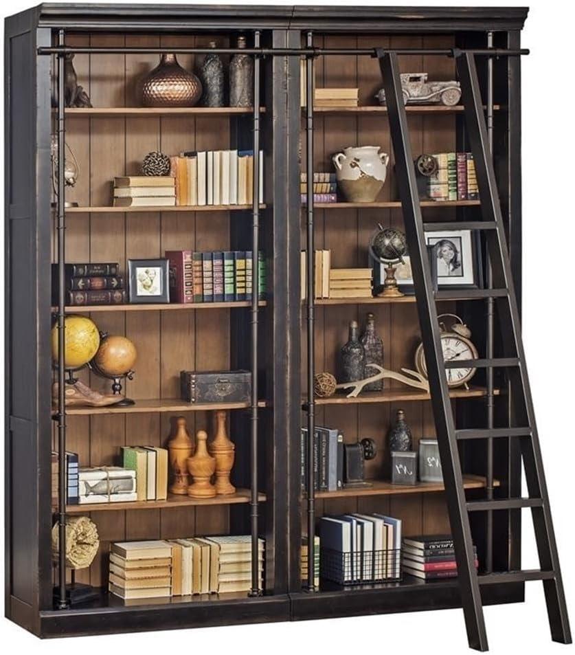 Toulouse Metal Ladder for Bookcase Black - Martin Furniture: No Assembly, 6 Rungs, 90" Height