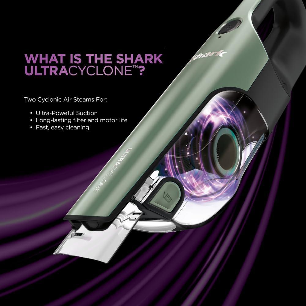 Shark CH901 Shark UltraCyclone Pro Cordless Handheld Vacuum, with XL Dust Cup, Green