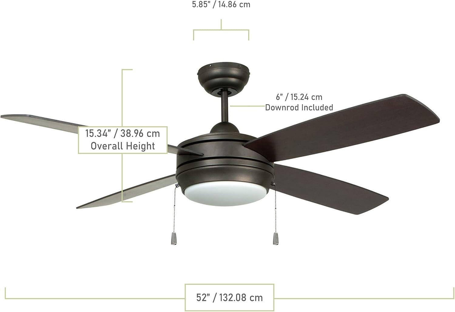 Craftmade Laval 52'' Ceiling Fan with LED Lights