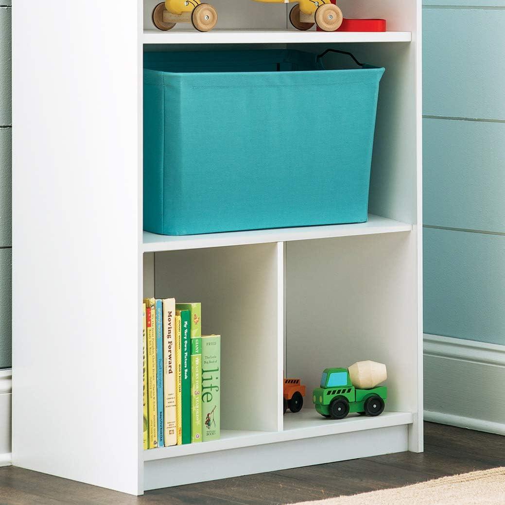 White 3-Tier Kids' Storage Shelf with Cubes