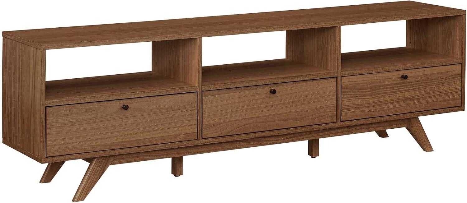 Walker Edison Mid-Century Modern Storage TV Stand for TVs up to 80”, Mocha