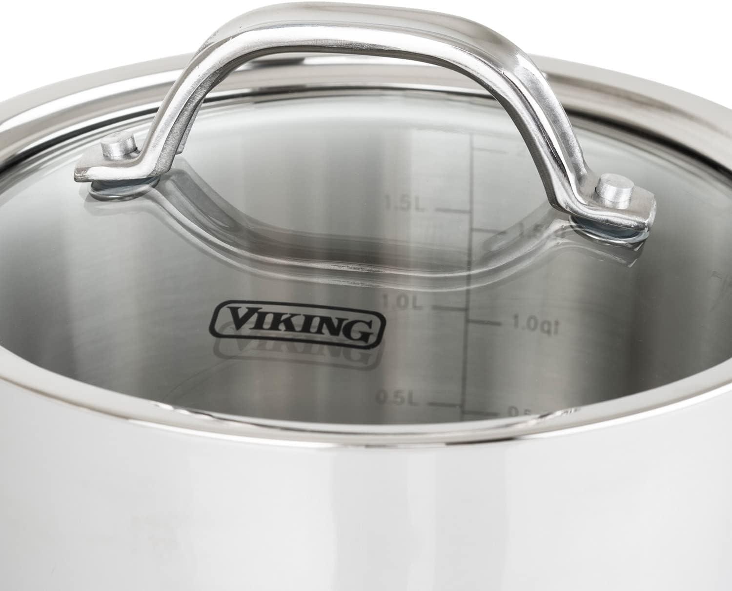 Viking 10-Piece Stainless Steel 3-Ply Cookware Set