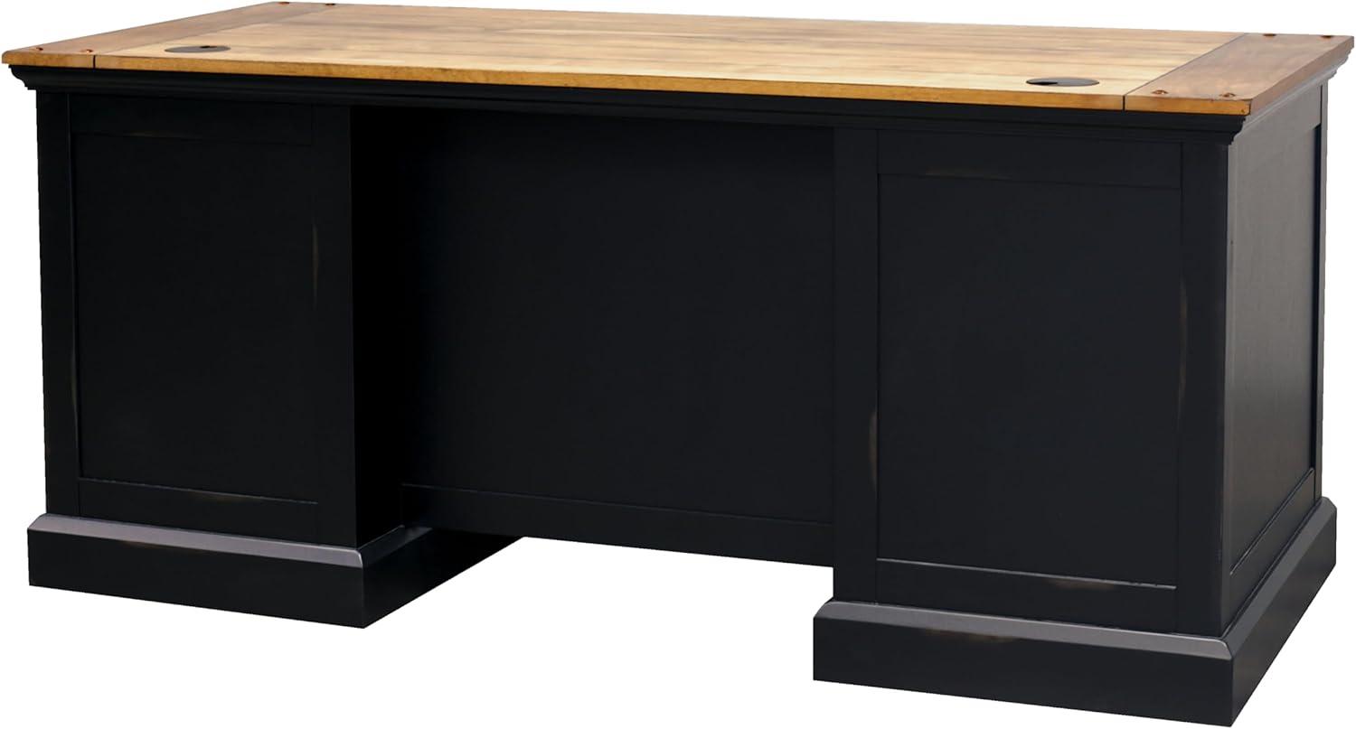 Martin Furniture Toulouse Wood Executive Desk Writing Table Office Desk Black