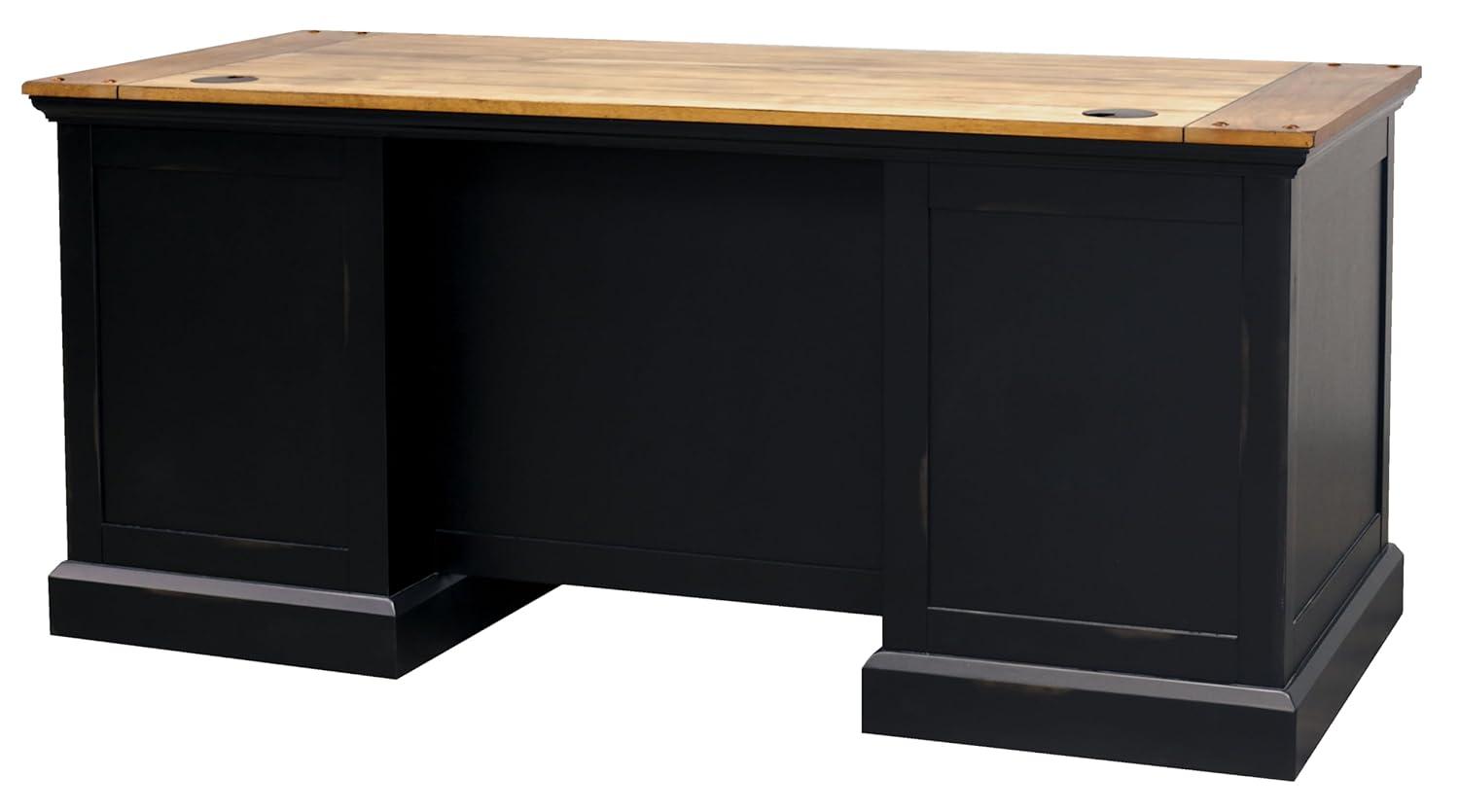 Martin Furniture Toulouse Wood Executive Desk Writing Table Office Desk Black