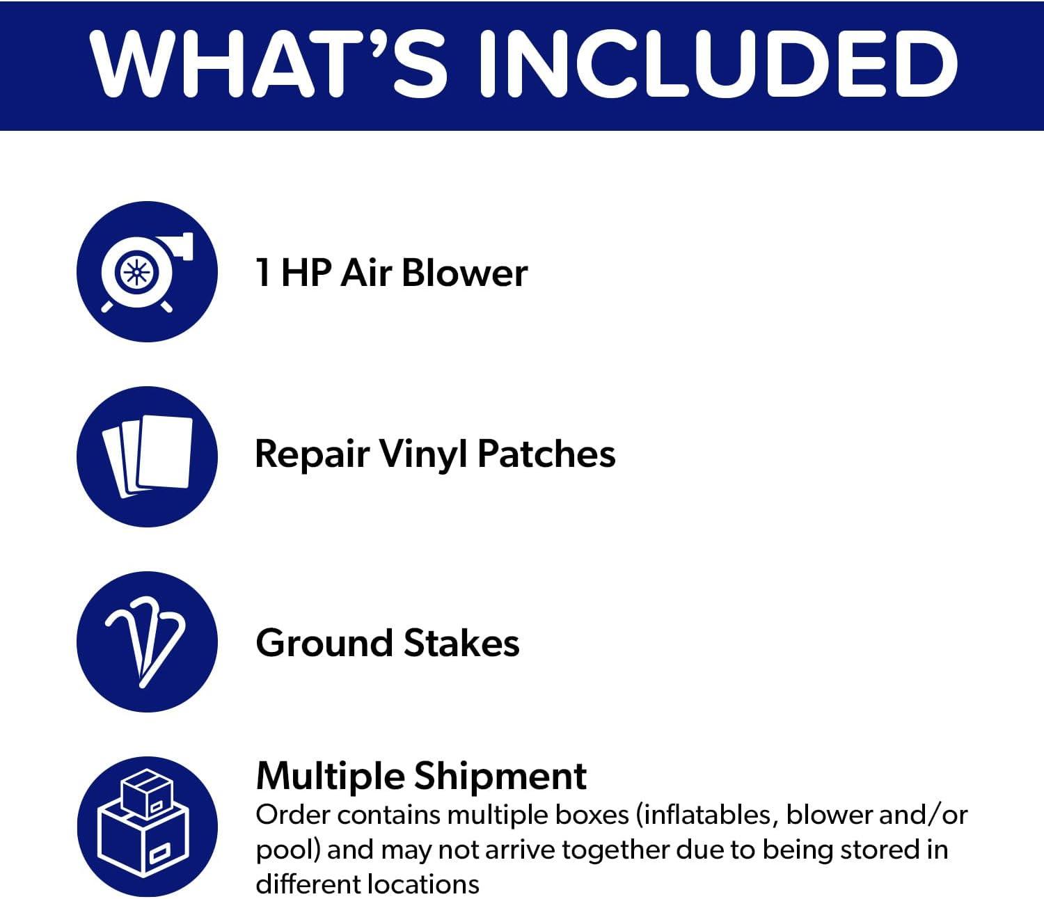 HeroKiddo Ocean Shark Commercial Grade Bounce House Water Slide with Splash Pool for Kids and Adults (with Blower), Basketball Hoop, Outdoor Indoor, Wet Dry Combo, Big Inflatable, Rental Quality