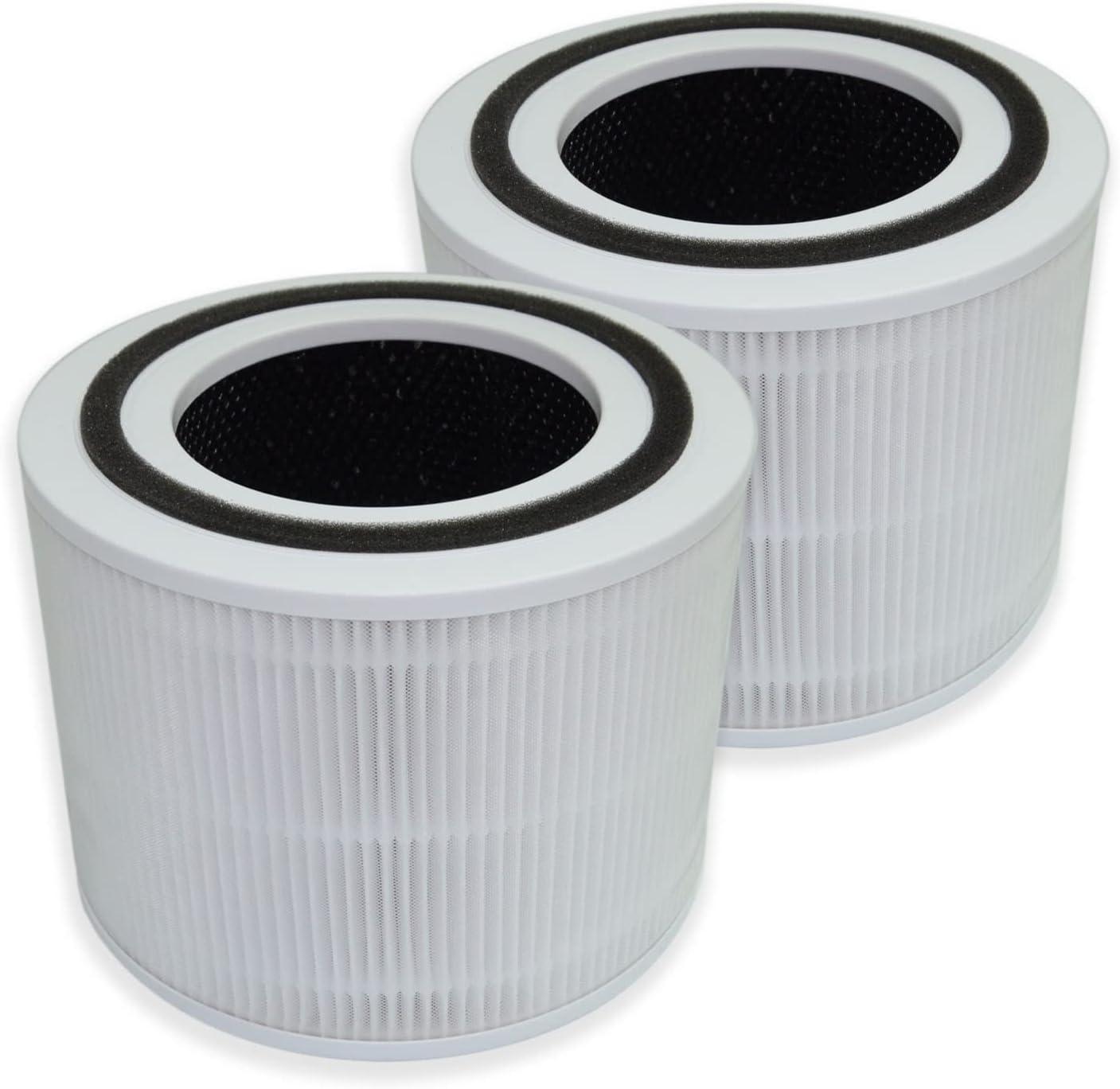 2-Pack Core 300 Replacement Filter for LEVOIT Core 300 and Core 300S Air Purifier, H13 True HEPA Filter and Activated Carbon, Replace Core 300-RF