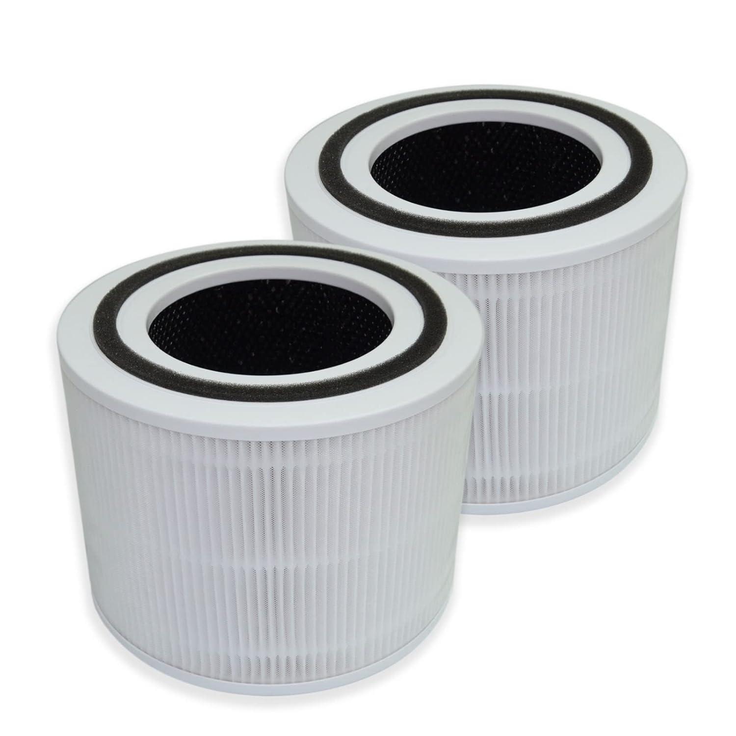 2-Pack Core 300 Replacement Filter for LEVOIT Core 300 and Core 300S Air Purifier, H13 True HEPA Filter and Activated Carbon, Replace Core 300-RF