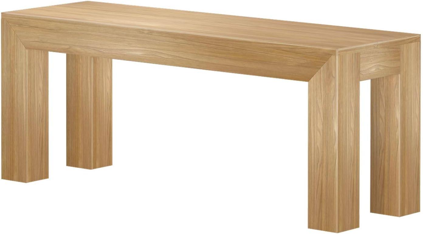 Plank+Beam 60" Modern Dining Table for 4, Solid Wood Rectangular Kitchen Table, Blonde Wirebrush