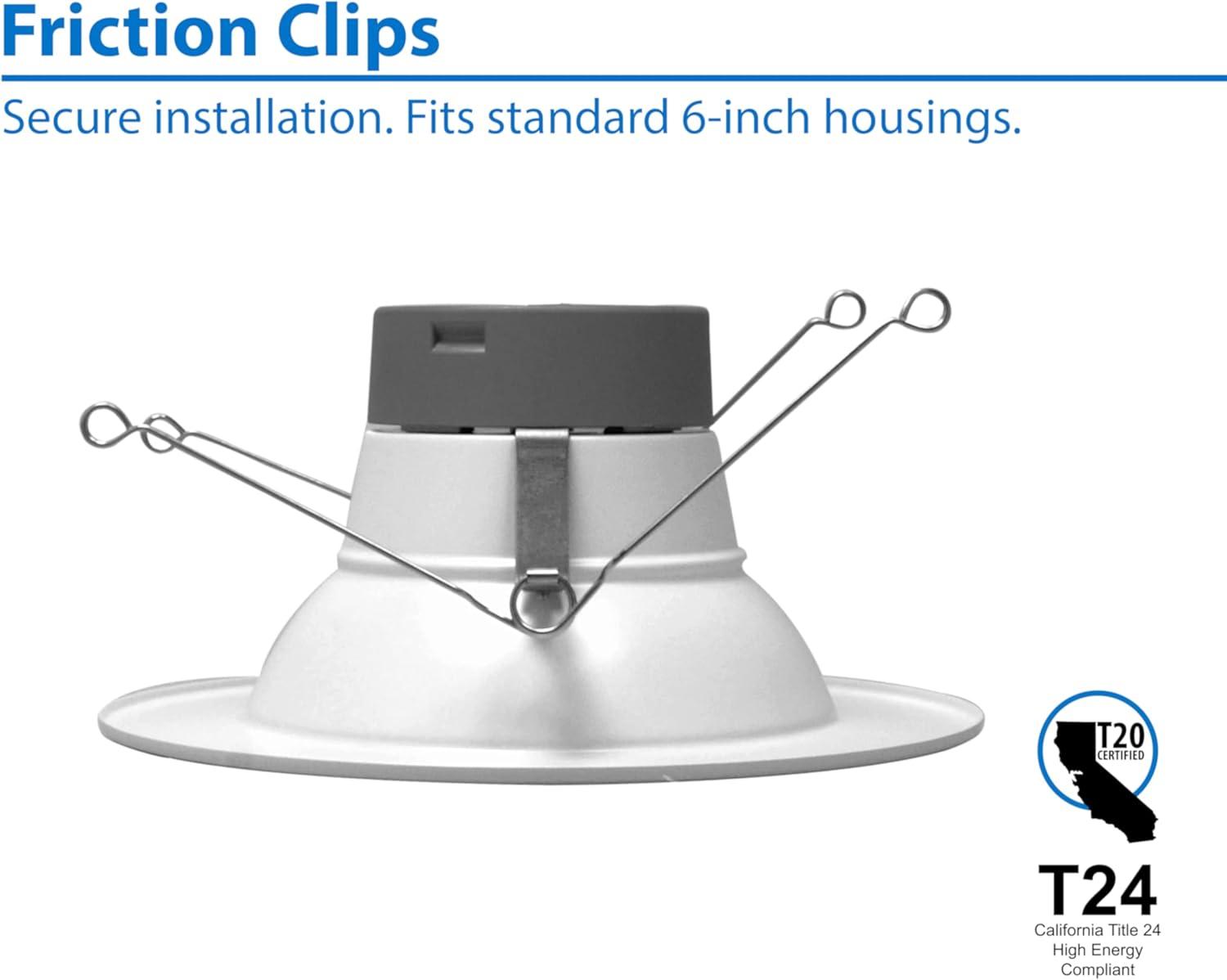 6'' Dimmable Air-Tight IC Rated LED Retrofit Recessed Lighting Kit