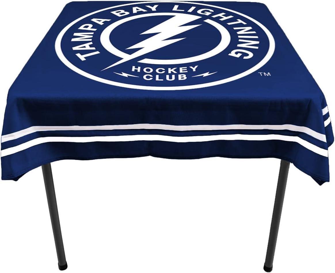 Tampa Bay Lightning Blue Polyester Logo Tablecloth