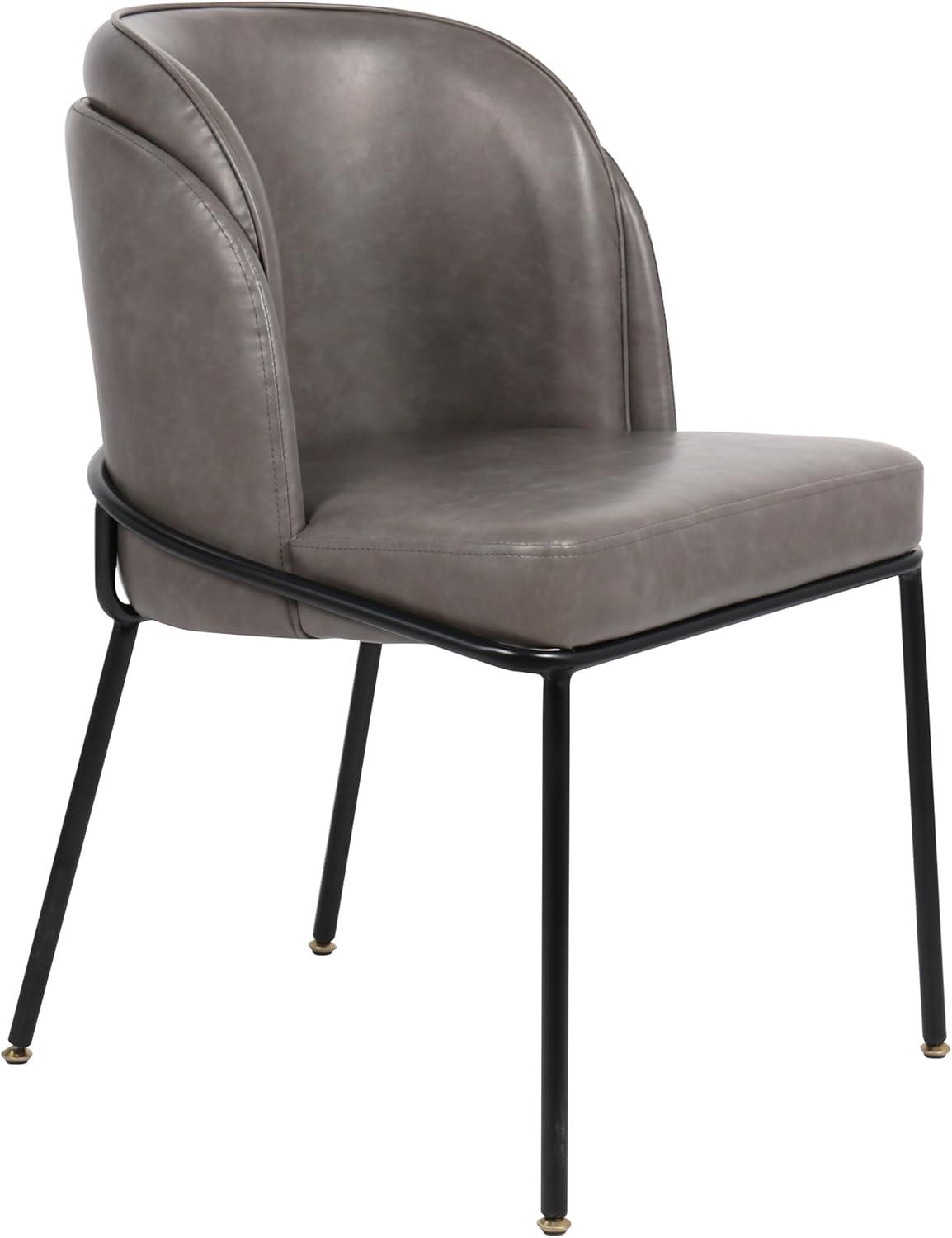 Meridian Furniture Jagger Grey Vegan Leather Dining Chair (Set of 2)