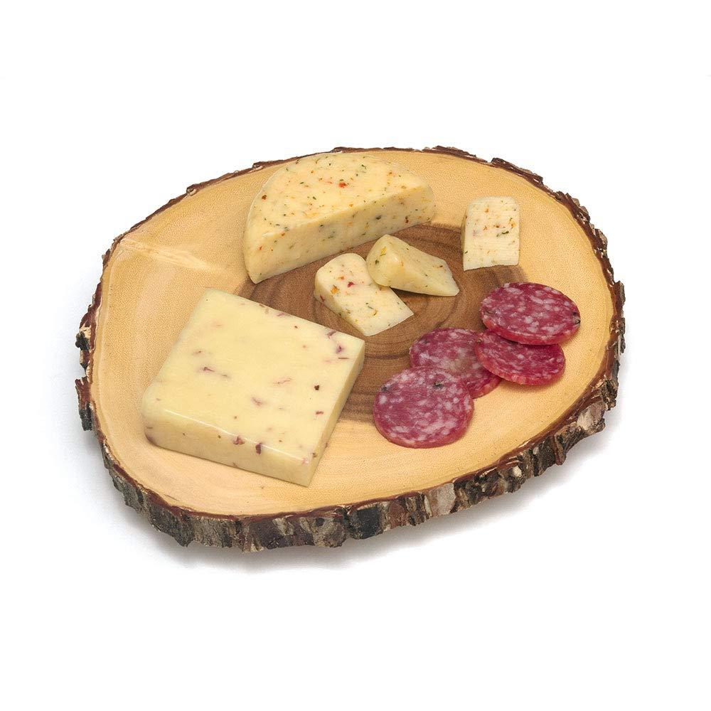 Lipper International 13-15in Acacia Tree Bark Footed Server