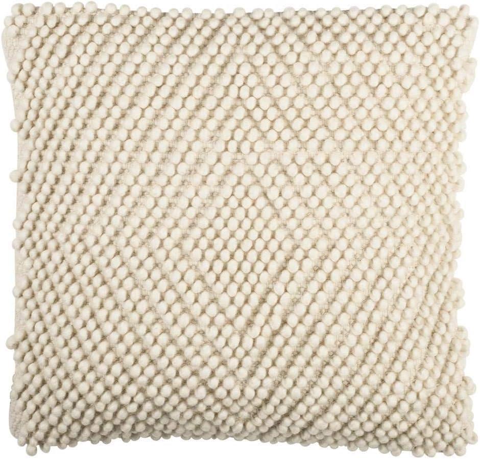 Diamond Loop Pillow - Natural - 20" x 20" - Safavieh .