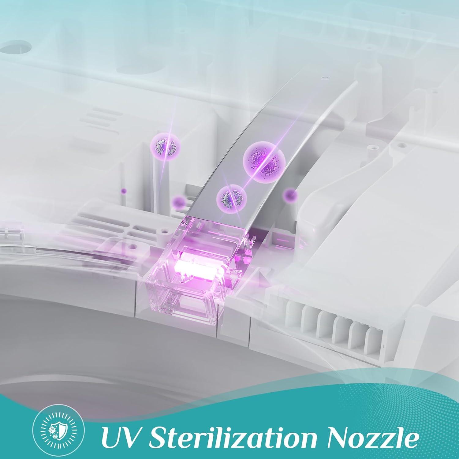 HOROW Elongated Tankless Toilet, One Piece Smart Toilet with Advance Heated Bidet Seat, Wireless Remote Control, Auto Open,HR-T05S