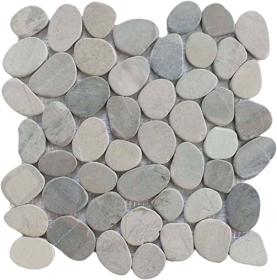 Hawaii 12" x 12" Natural Stone Pebbles Mosaic Wall & Floor Tile