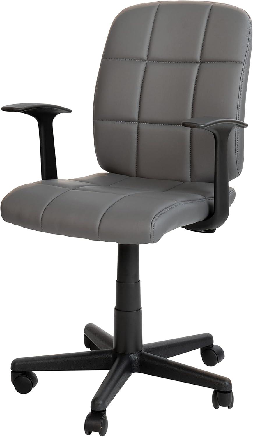 ColorLife Bonavant Mid-Back Quilted Vinyl Swivel Task Office Chair