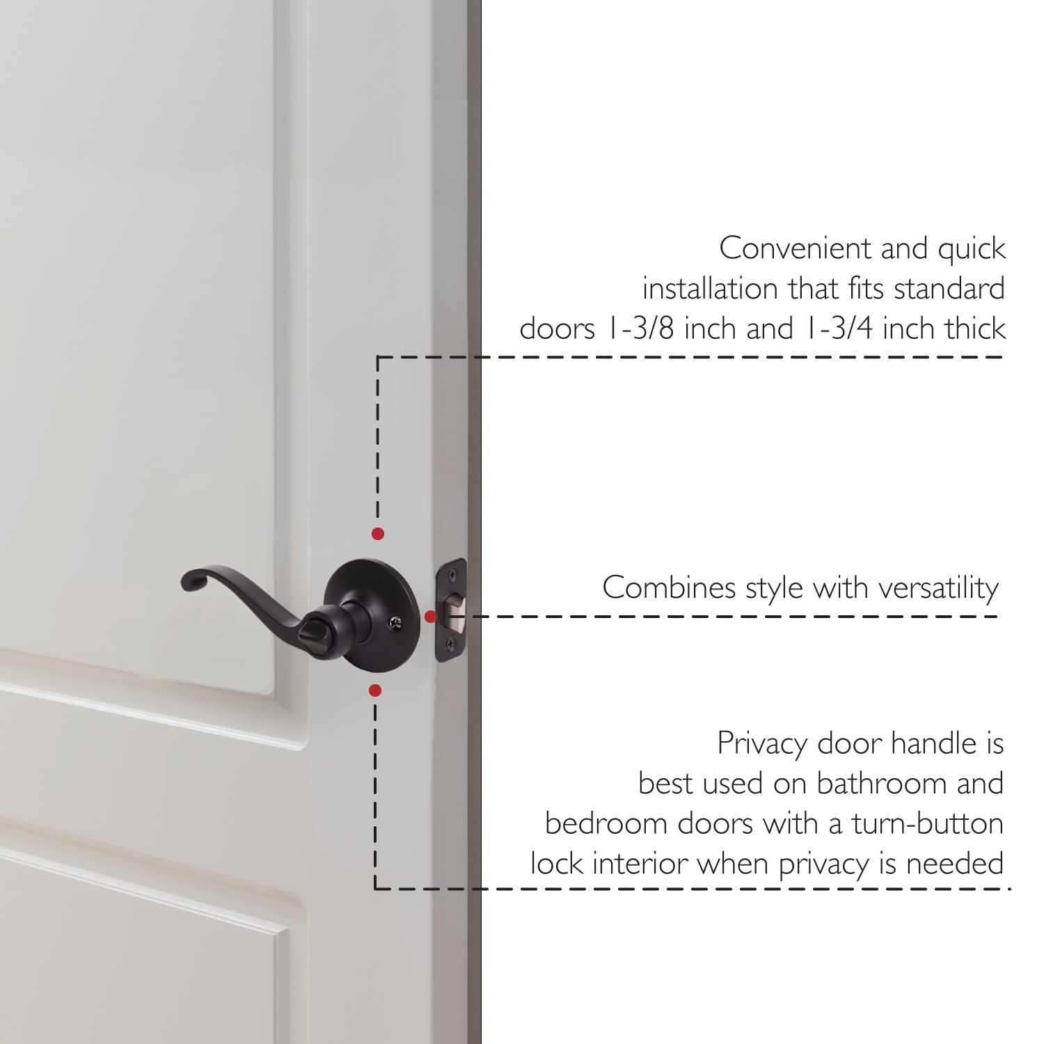 Design House 779223 Scroll Privacy Bed/Bath Door Lever