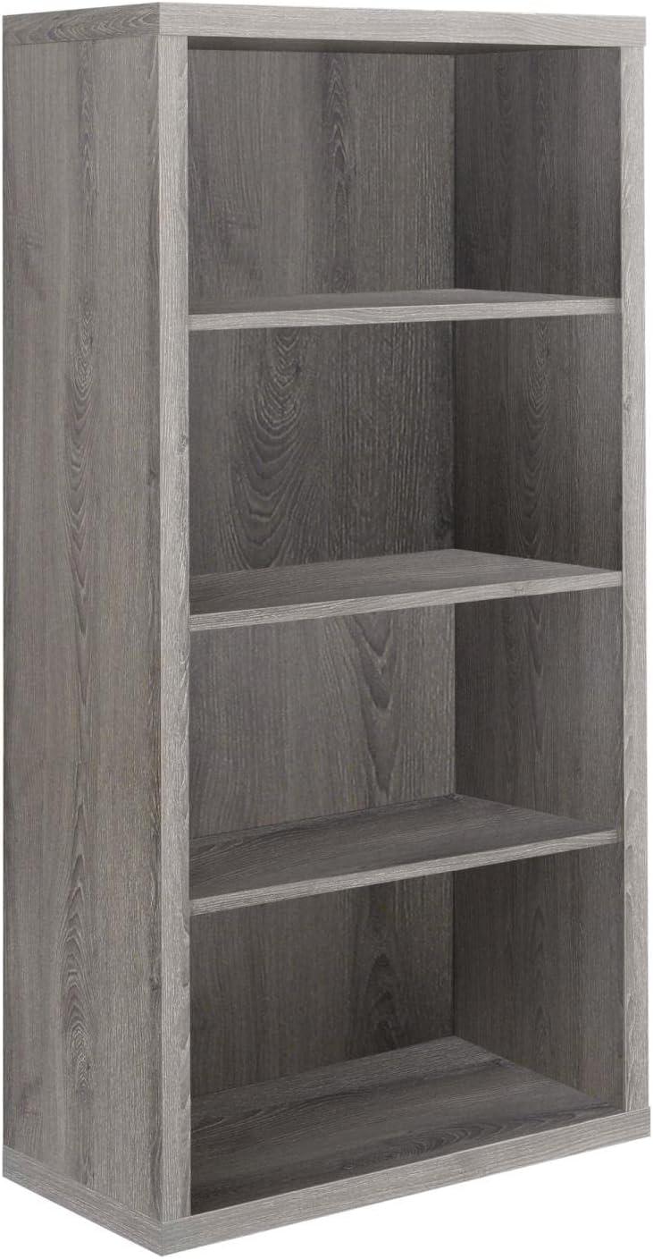 Monarch Specialties Bookshelf, Bookcase, Etagere, 5 Tier, 48"H, Office, Bedroom, Brown Laminate