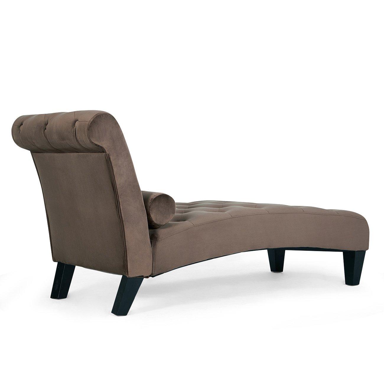 BELLEZE Modern Lounge Chaise Leisure Accent Chair - Aurora (Brown)