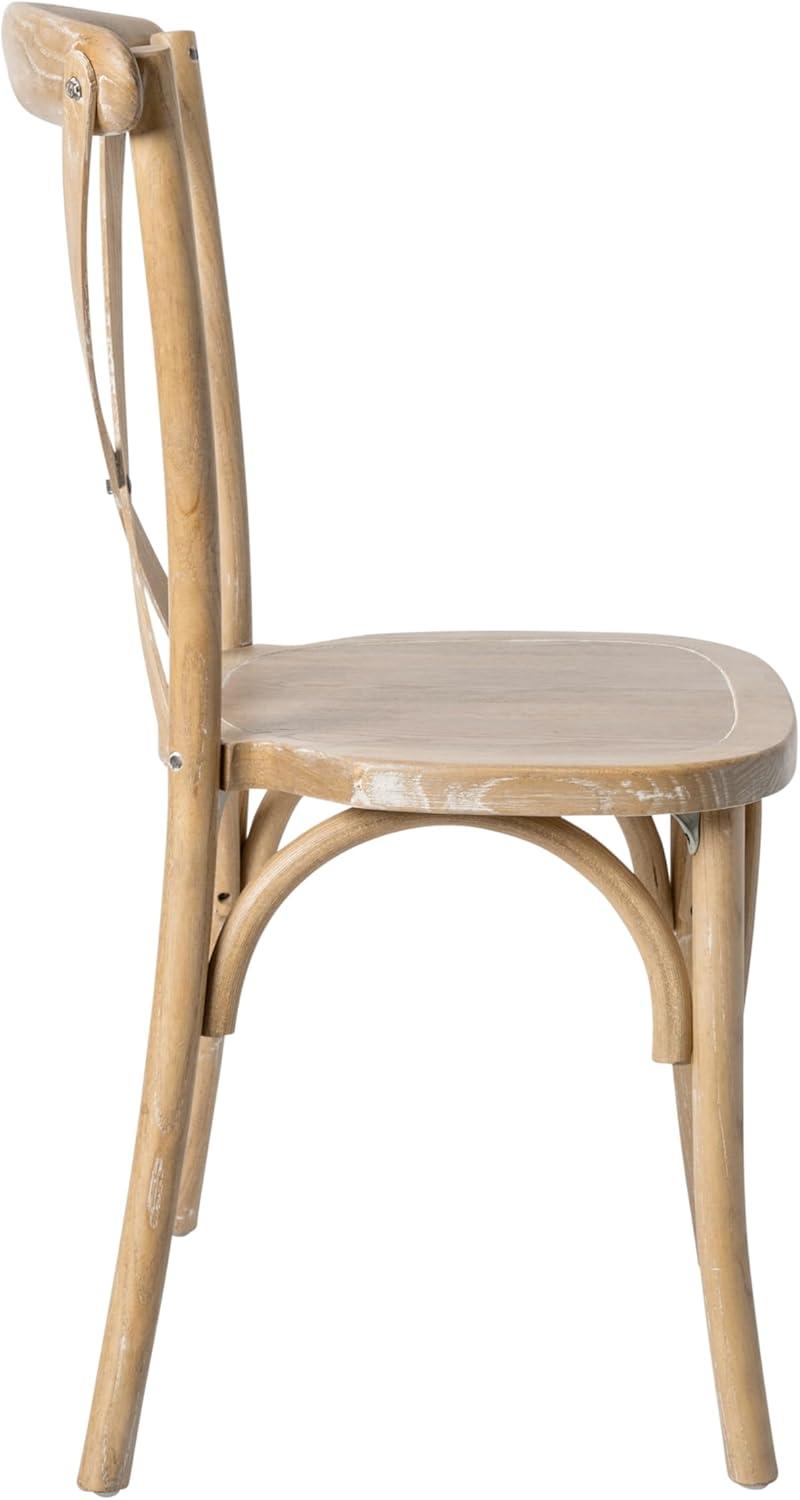 Merrick Lane Bardstown X-Back Bistro Style Wooden High Back Dining Chair