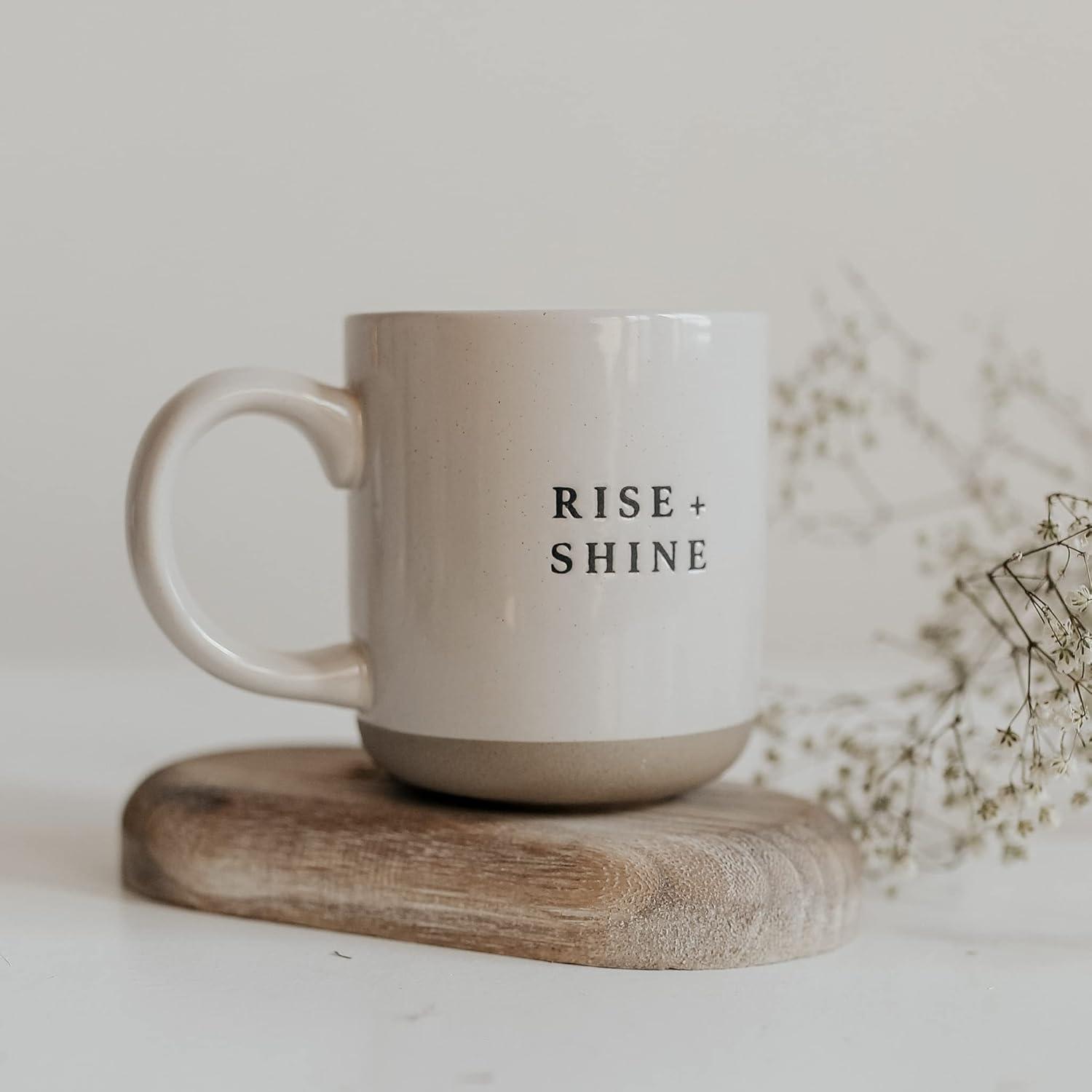 Sweet Water Decor Rise and Shine Stoneware Coffee Mug -14oz