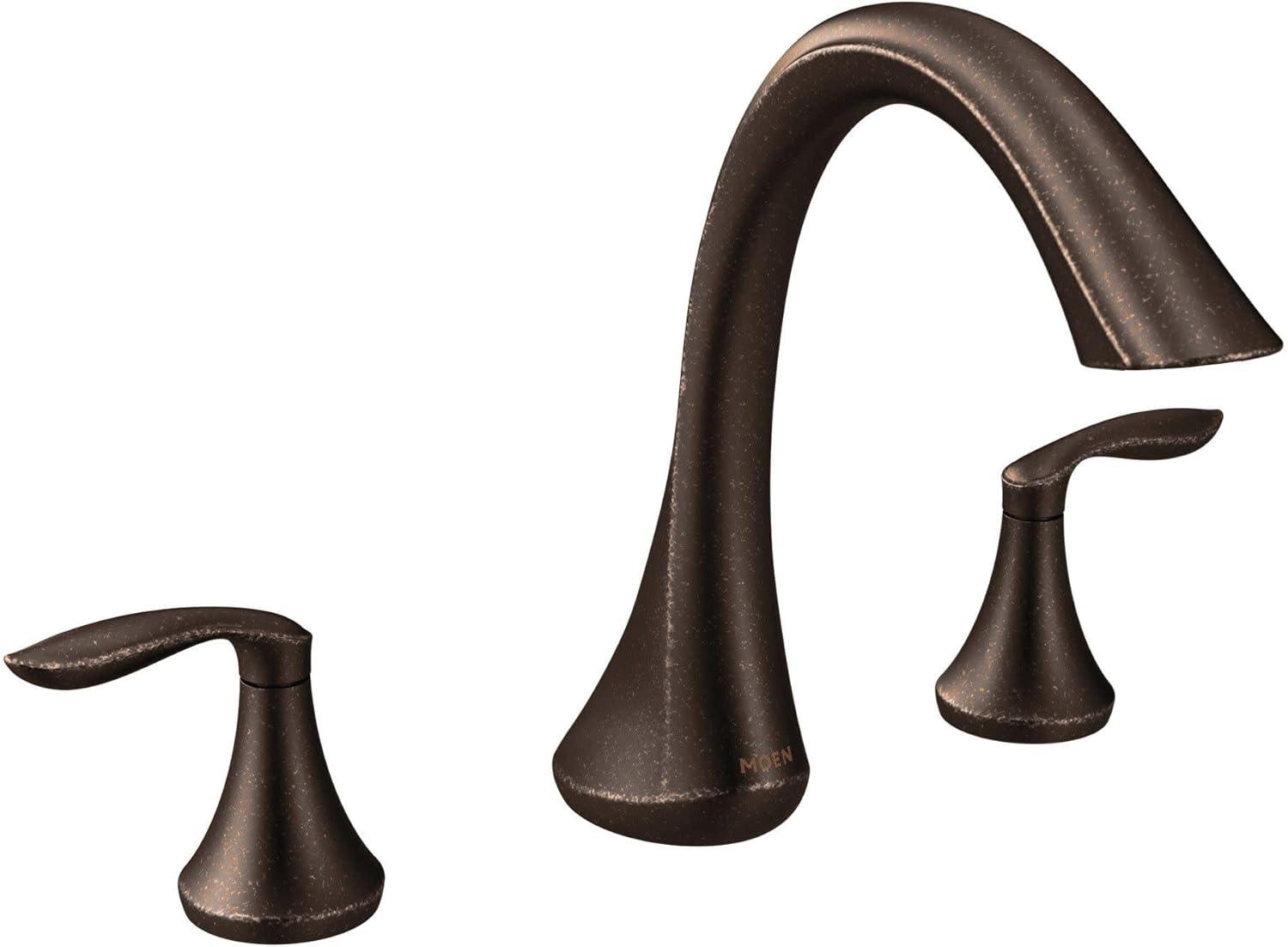 Transitional 9.5" Distressed Bronze Widespread Bathroom Faucet