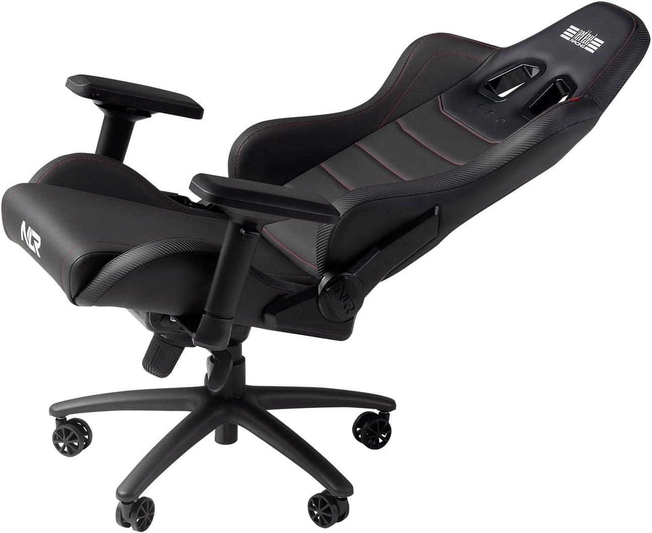 ErgoFlex Black Aluminum & Steel Adjustable Gaming Chair with Lumbar Support