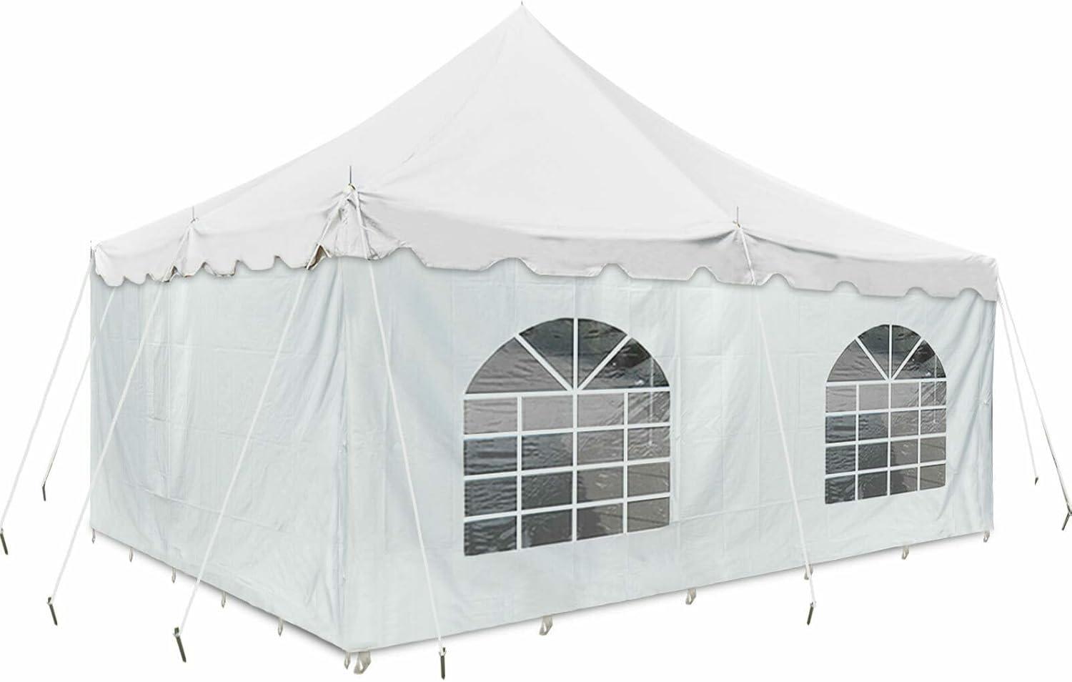 Party Tents Direct 20' x 20' Weekender Pole Party Tent with Sidewalls, Red | Wayfair