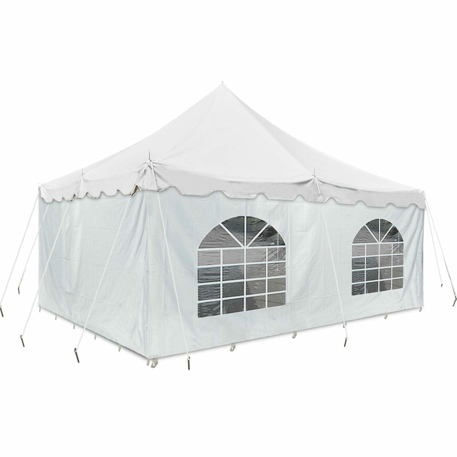Party Tents Direct 20' x 20' Weekender Pole Party Tent with Sidewalls, Red | Wayfair