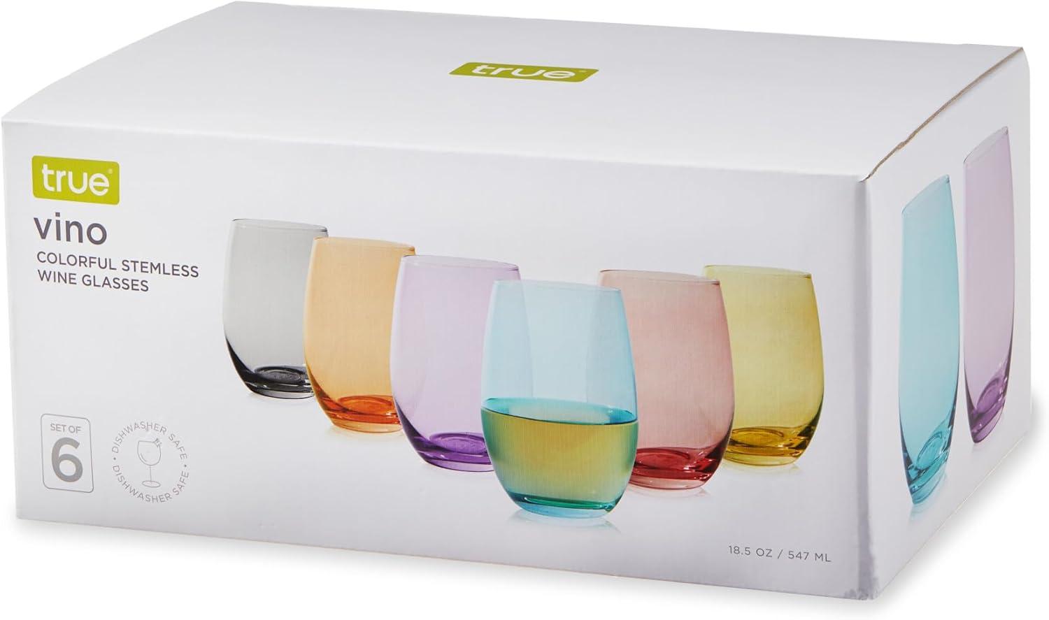 Colorful Stemless Wine Glasses