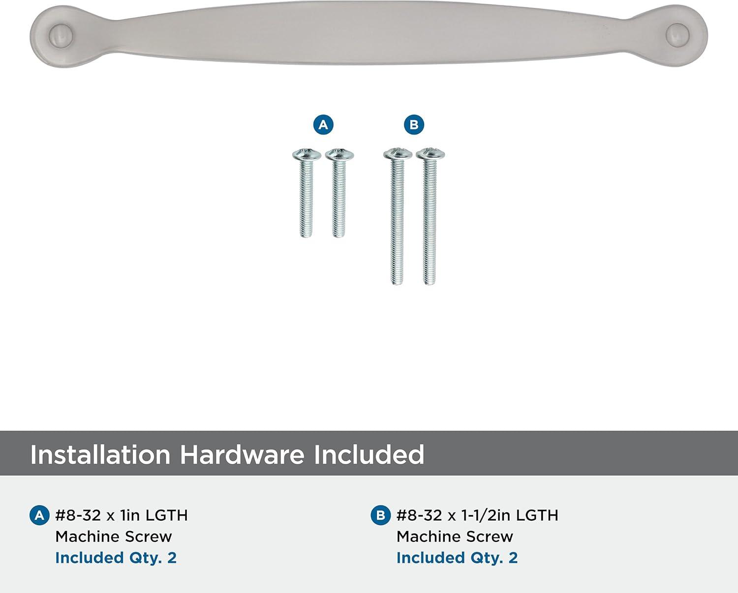 Amerock Inspirations 5-1/16 inch (128mm) Center-to-Center Satin Nickel Cabinet Pull