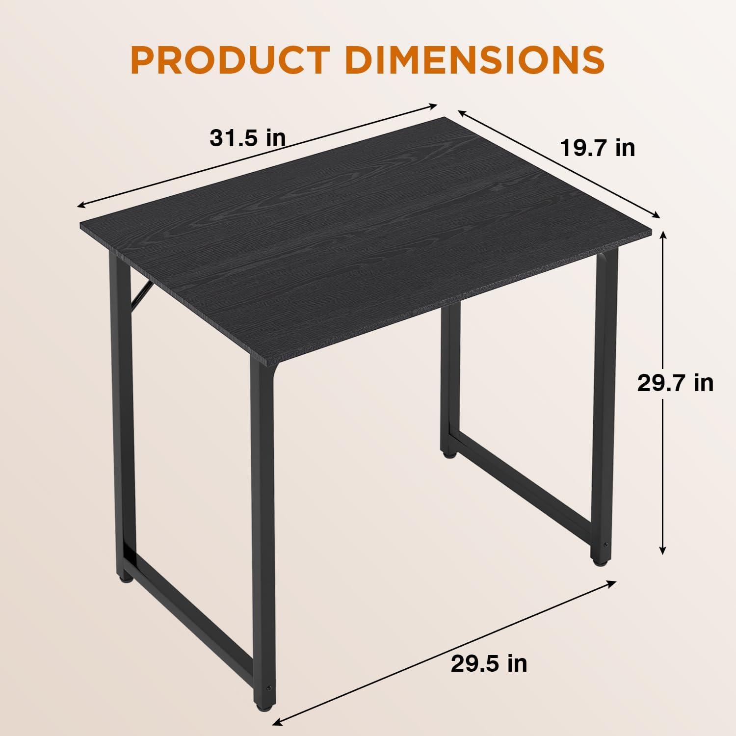 FDW Computer Desk 32/39/47 inch Length Study Writing Table, Adjustable feet, Modern Furniture for Home Office