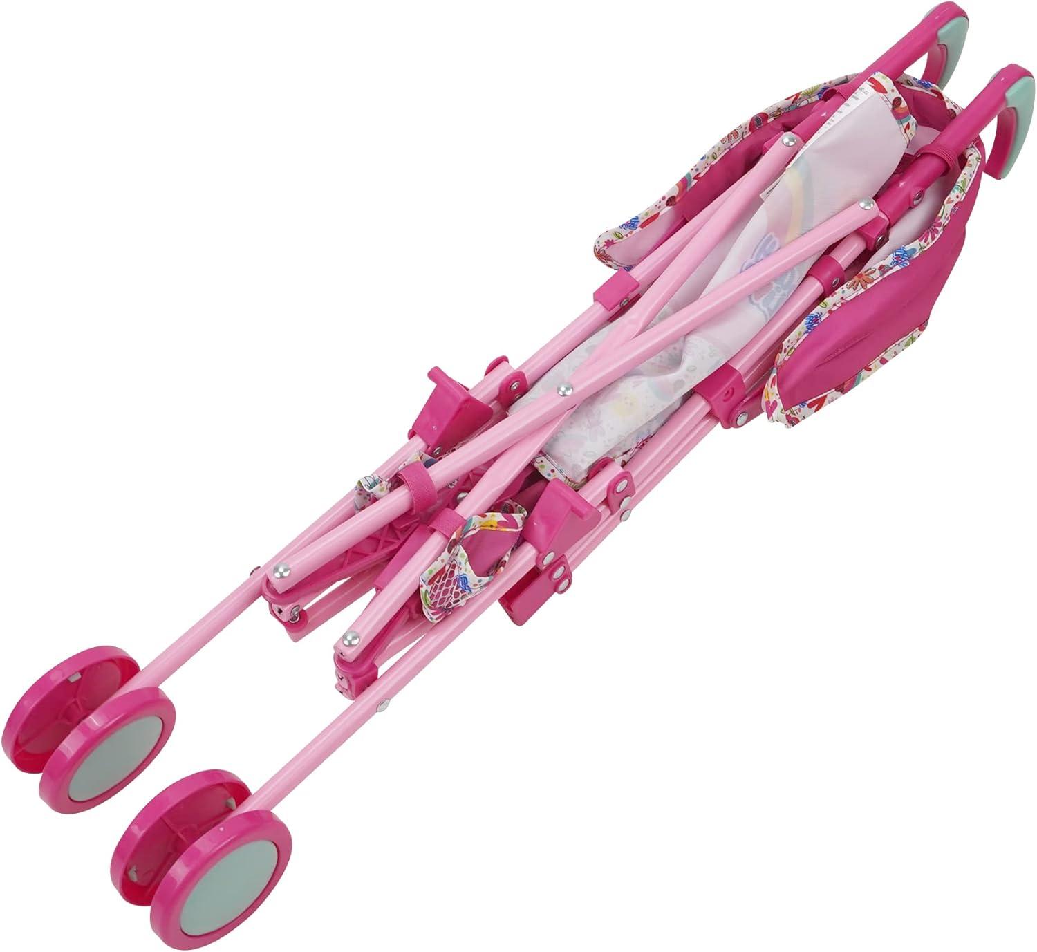 Baby Alive: Doll Stroller - Pink & Rainbow - Fits Dolls Up To 24"