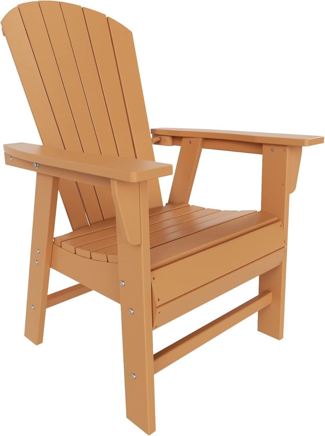 WestinTrends Outdoor Patio Shell-back Adirondack Dining Chair Weather Resistant