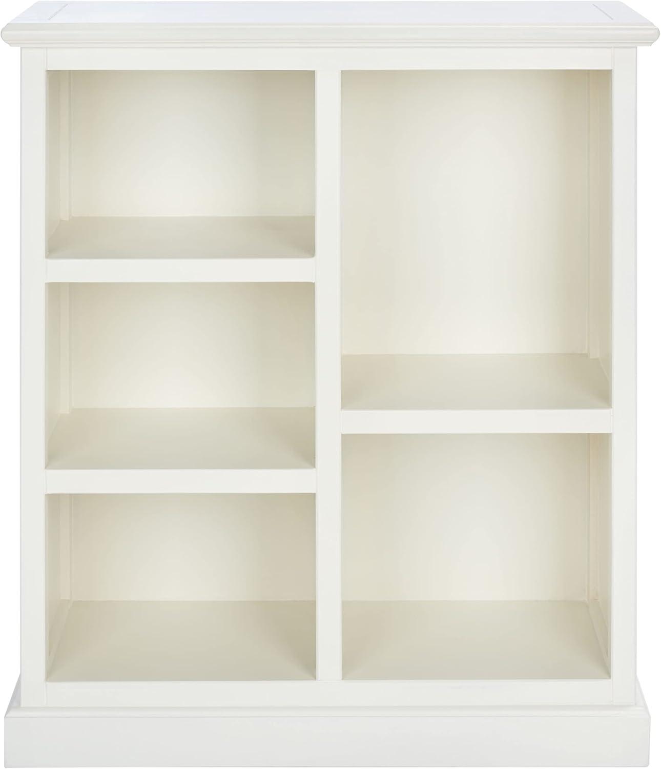 Maralah 25'' White Transitional 5-Shelf Bookcase