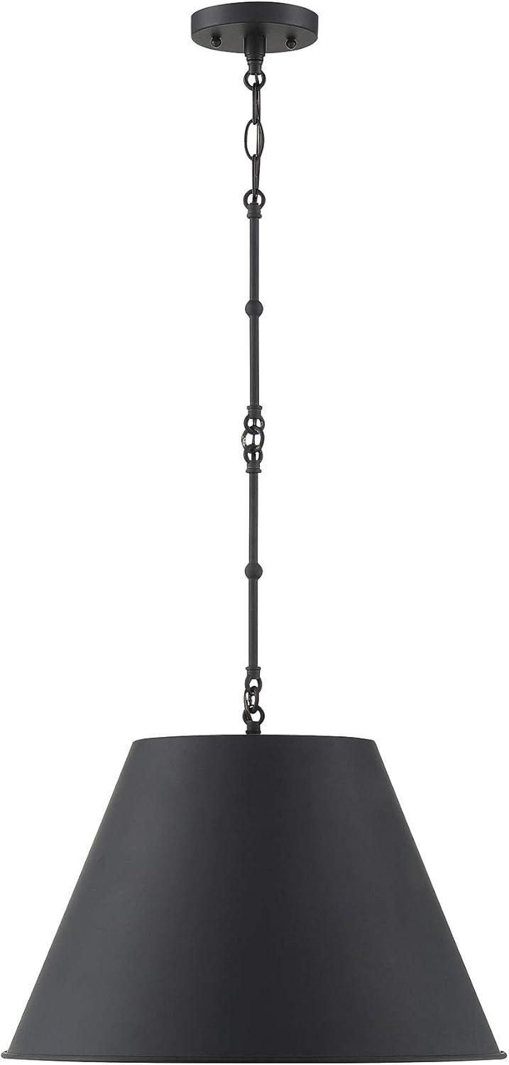 Savoy House 7-132-1-89 Alden 1 Light Black Pendant (12" W x 9"H)