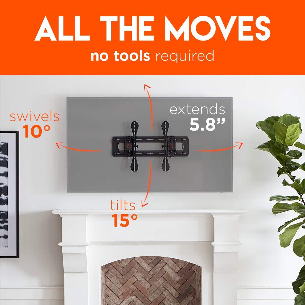 ECHOGEAR FullTilt TV Wall Mount, Extends to Enable Maximum Tilt Range for Up to 90 Inch TV Sets