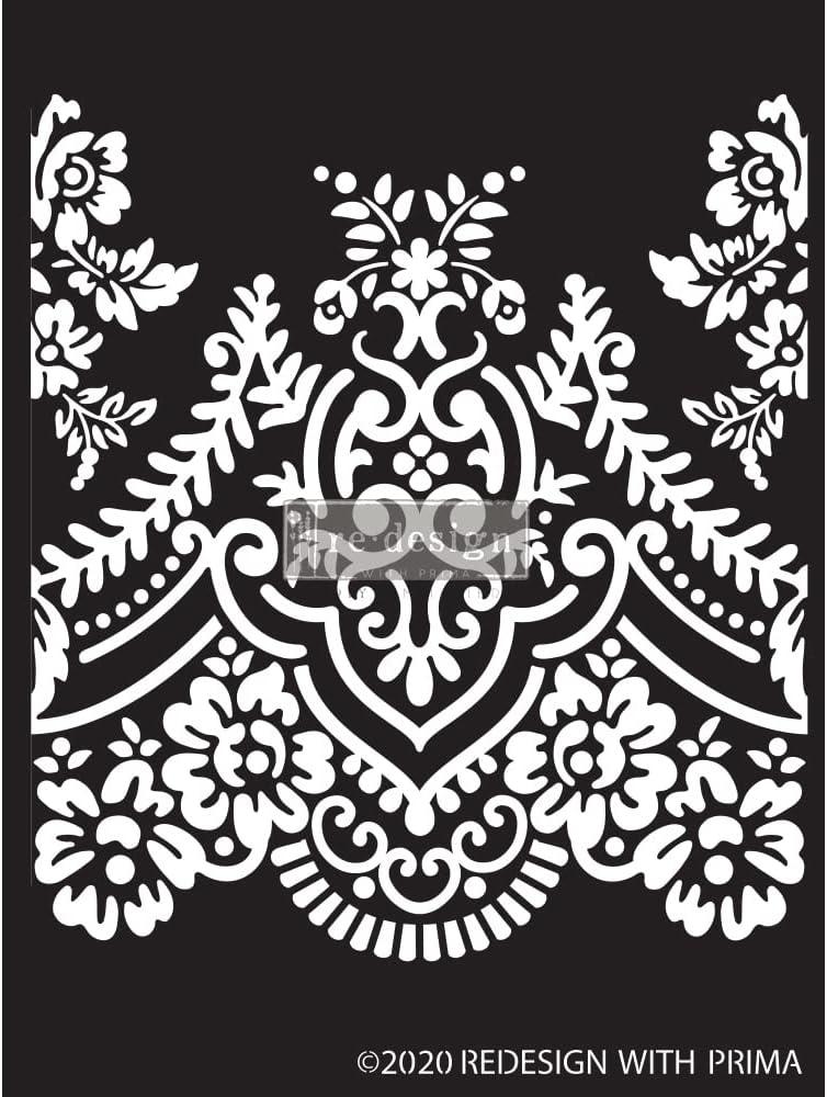 Prima Marketing Re-Design Decor Stencil 9"X13.5"-Elegant Lace
