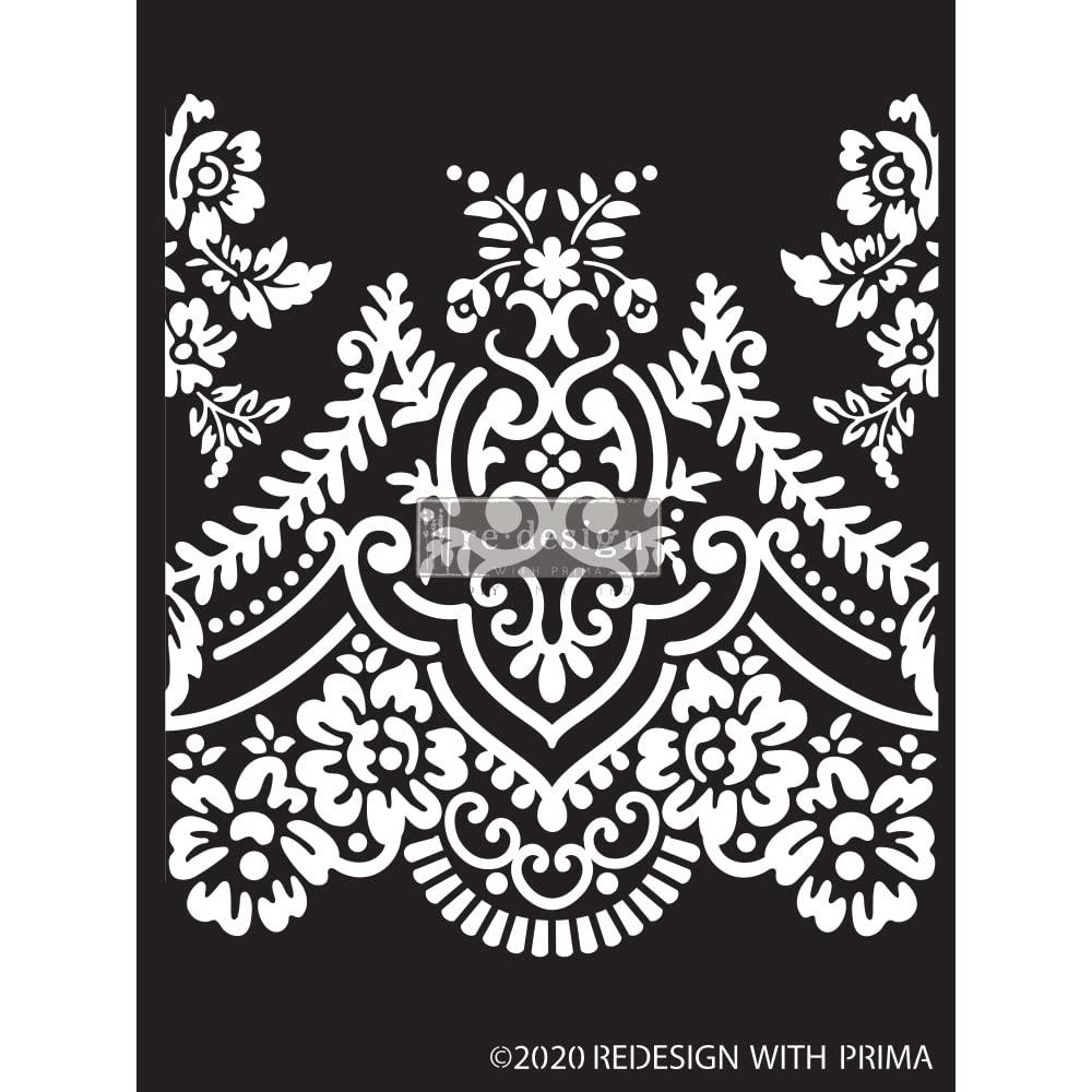 Prima Marketing Re-Design Decor Stencil 9"X13.5"-Elegant Lace