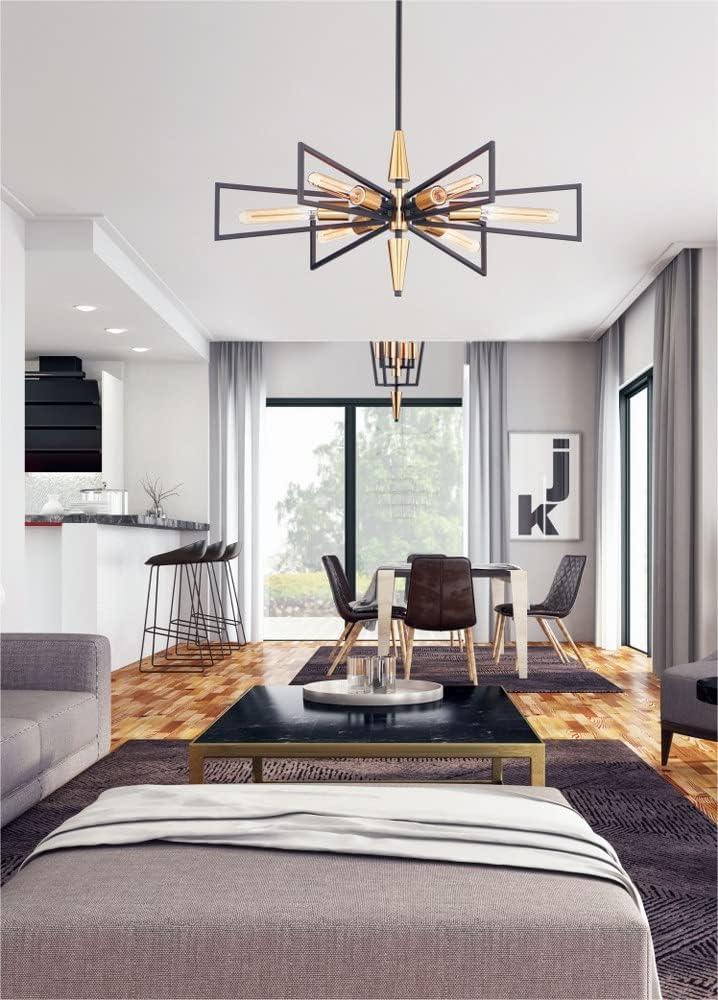 Maxim Lighting Wings 6 - Light Chandelier in  Black/Satin Brass