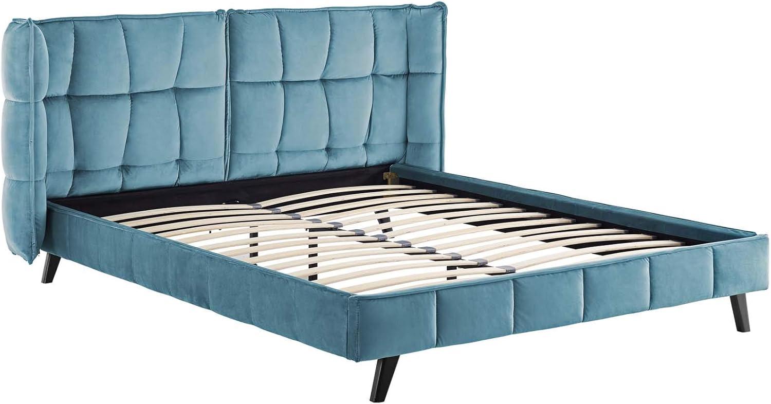 Modway Makenna Queen Upholstered Velvet Platform Bed