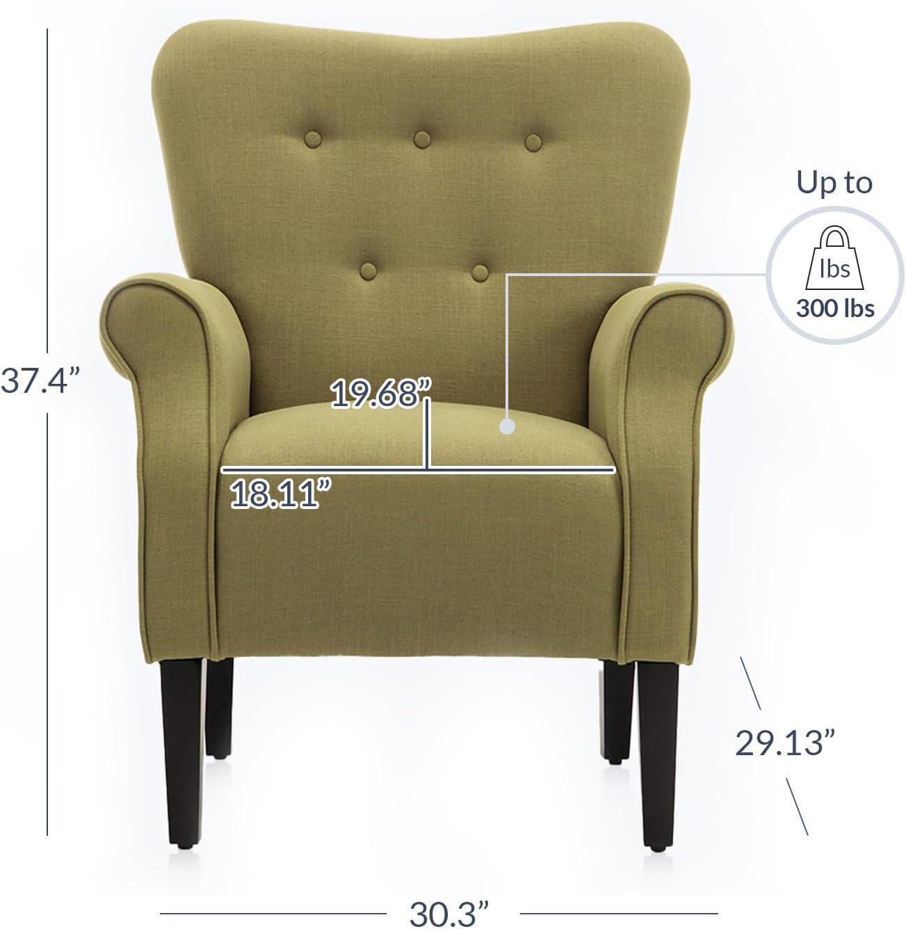 BELLEZE Accent Chair Armchair for Living Room - Allston (Avocado)