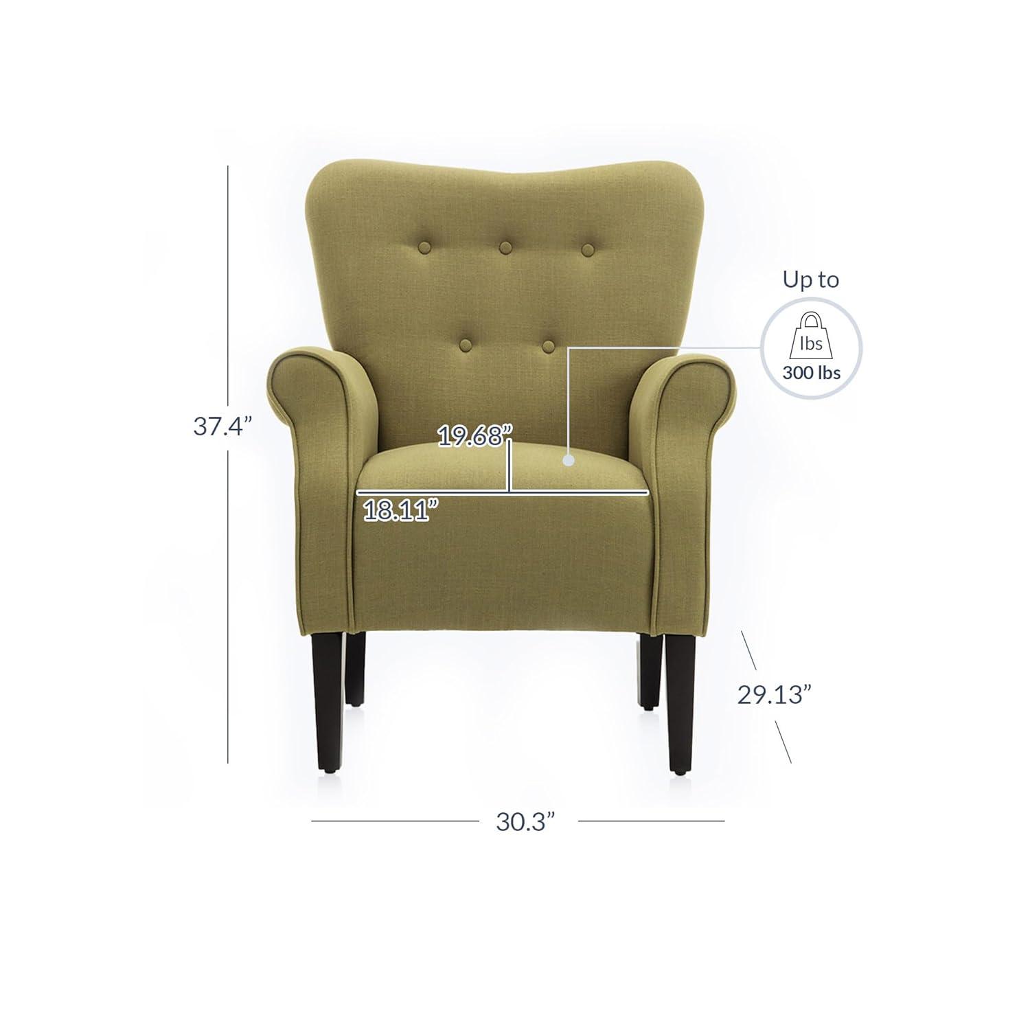 BELLEZE Accent Chair Armchair for Living Room - Allston (Avocado)