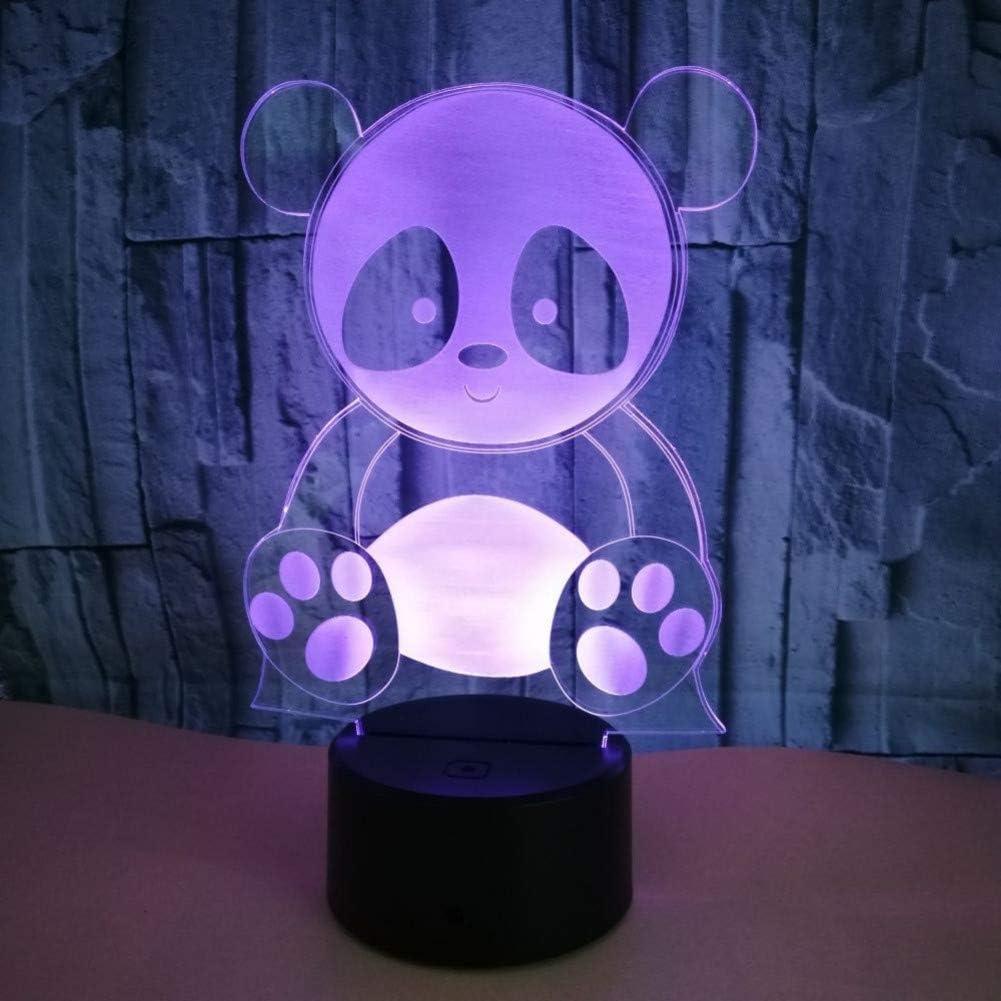 3D Panda LED Night Light with Remote Control