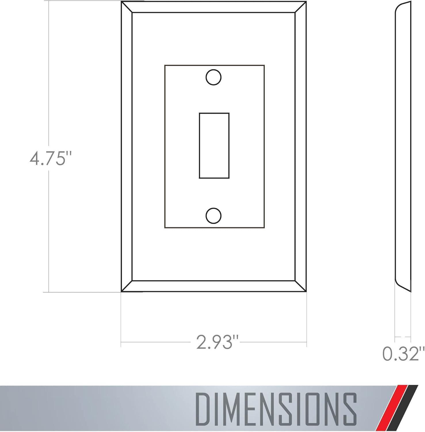 White Polycarbonate Single Toggle Wall Plate Cover 5-Pack