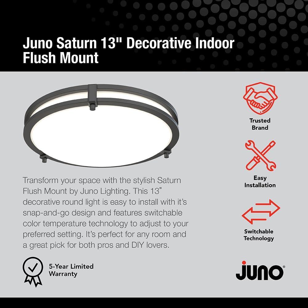 Matte Black Round LED Flush Mount Ceiling Light