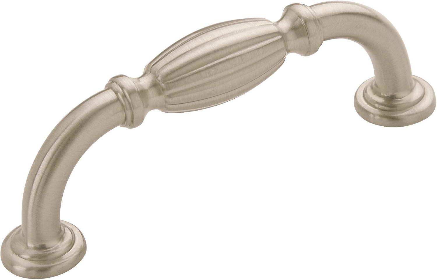 Satin Nickel Traditional Cabinet Pull with Mounting Hardware