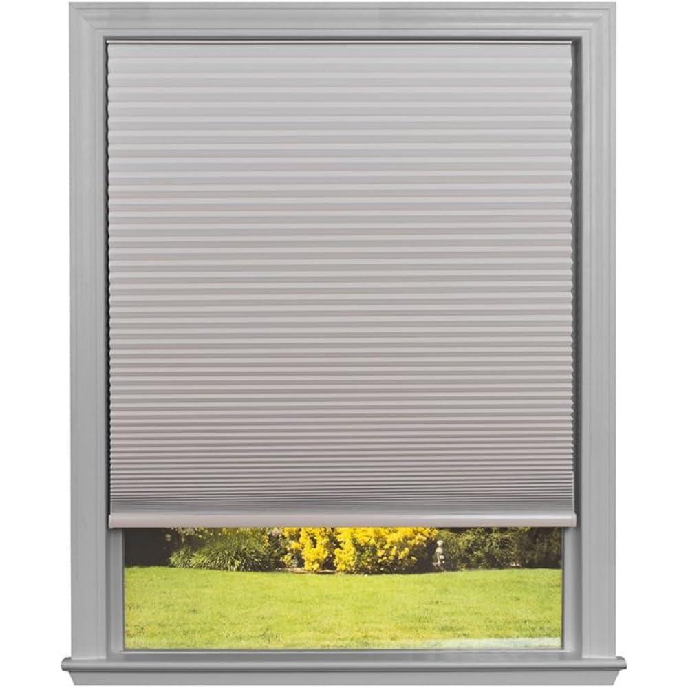 Redi Shade No Tools Easy Lift Trim-at-Home Cordless Cellular Blackout Fabric Shade Natural, 60 in x 64 in, (Fits windows 43 in - 60 in)